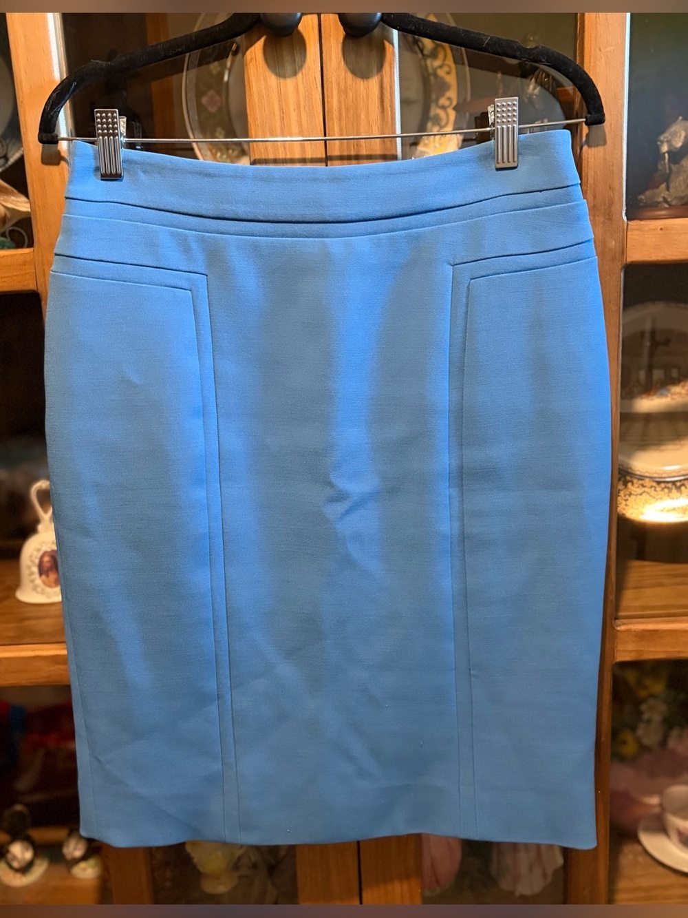 White House Black Market Classic Pencil Skirt Sky Blue Tailored Women's Size 4